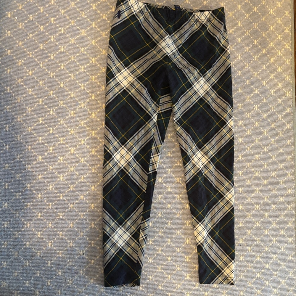 EUC Polo by Ralph Lauren Plaid Kids Leggings Sz 8-10